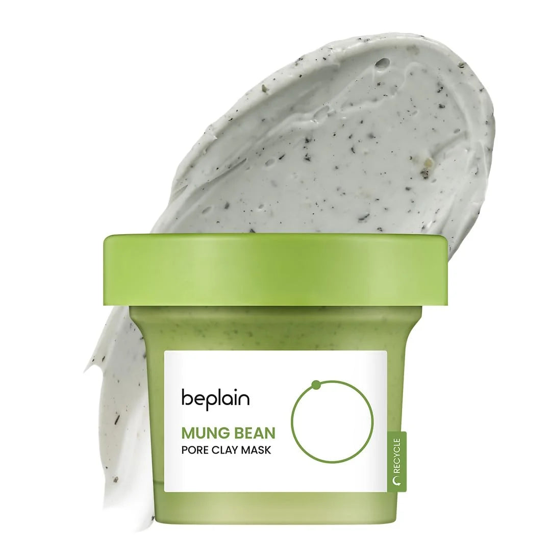 Beplain Mung Bean Pore Serum, Deep Cleansing Foam, Facial Pore Remover Clay Mask and Makeup Remover Oil