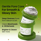 Beplain Mung Bean Pore Serum, Deep Cleansing Foam, Facial Pore Remover Clay Mask and Makeup Remover Oil
